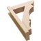 Ekena Millwork 6-in W x 20-in D x 28-in H Balboa Slat Rough Cedar Woodgrain TimberThane Outlooker, Primed Tan OUTUR060X20X28BOA24RCPR - alternate 2